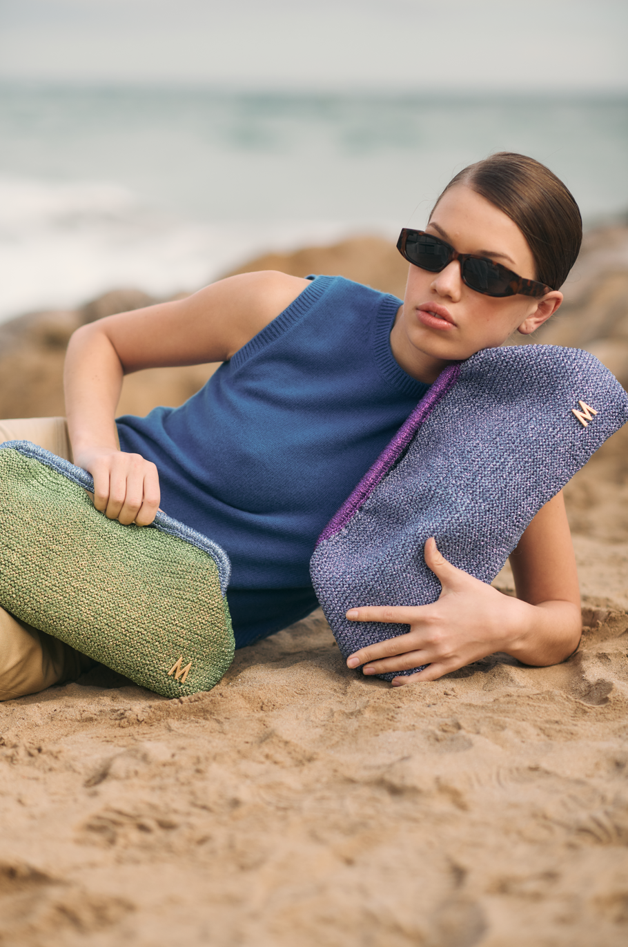 3WAYメッシュバックパック　MICALLE MICALLE Metal mesh bag, purple | MAX&Co.